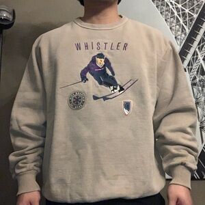Whistler Beige Ski Graphic Sweater